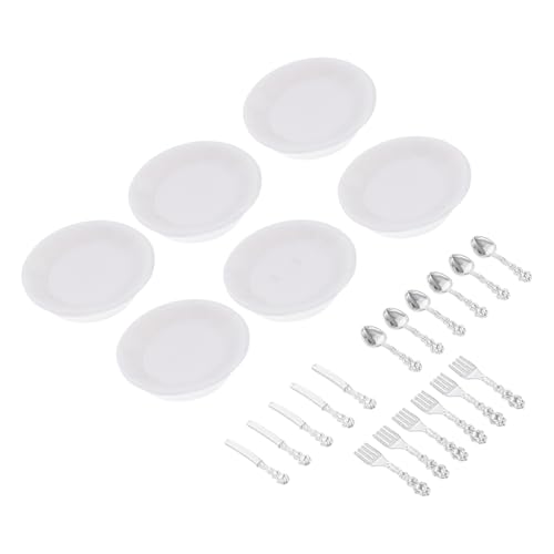 JUMPLAWN 6 Sets Miniatur Besteck Set Puppe Geschirr Mini Besteck Hause Dekorative Ornamente von JUMPLAWN