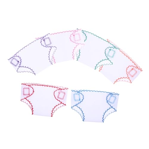 JUMPLAWN 6 Stück Mini Puppenstoffwindeln Neugeborenen Babypuppenwindeln Wiederverwendbare Puppenwindeln Windeln Für Babypuppen Kleine Babypuppen Puppenwesten Unterwäsche Mädchen von JUMPLAWN