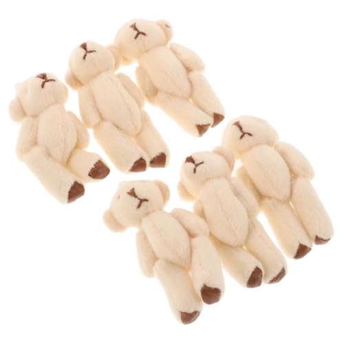JUMPLAWN 6 Stück Miniatur Plüsch Bären Teilig mit Beweglichen Gelenken Kuschelige Stofftiere als Schlüsselanhänger und Taschenanhänger für Kreative Deko für Partys und Weihnachten JUMPLAWN 6 Stück Miniatur Plüsch Bären Teilig mit Beweglichen Gelenken Kuschelige Stofftiere als Schlüsselanhänger und Taschenanhänger für Kreative Deko für Partys und Weihnachten von JUMPLAWN