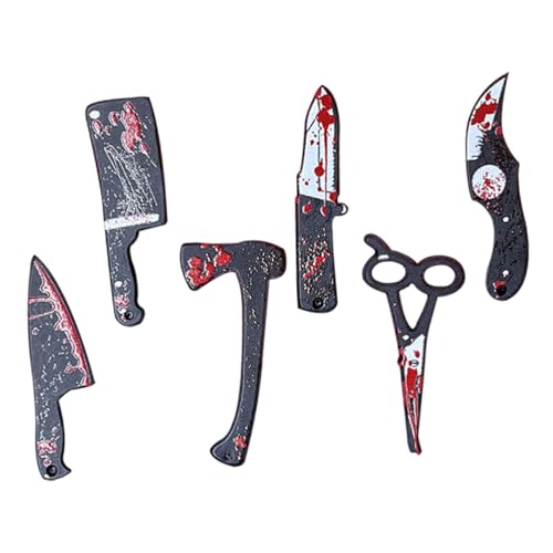 JUMPLAWN 6 Stück Miniatur-Szenen-Requisiten Hexendekoration Netz Halloween-Szenendekor realistisch kleine Harzanhänger Halloween-Cutter- Halloween-Schmuck von JUMPLAWN