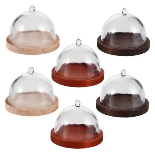 JUMPLAWN 6stücke Miniatur Kuchenhaube Teiliges Mit Holzplatte Transparente Kuppel Für Puppenhaus Küche Zum Dekorieren Von Miniaturkuchen Und Spielzeugküchen Interaktive Spielzeuge JUMPLAWN 6stücke Miniatur Kuchenhaube Teiliges Mit Holzplatte Transparente Kuppel Für Puppenhaus Küche Zum Dekorieren Von Miniaturkuchen Und Spielzeugküchen Interaktive Spielzeuge von JUMPLAWN