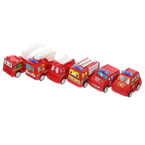 JUMPLAWN 6 Stück puppenwagen kinderspielzeug Auto Fun Toys for Auto Spielset spielzeugauto Set Autospielzeug für Autospielzeug aus Kunststoff Plastik rot von JUMPLAWN