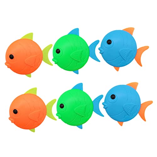 JUMPLAWN 6-teiliges Tauchfisch-Spielzeug Unterwasser-spielset Für Kinderbecken Helles Leicht Zu Findendes Material Zufällige Farbe JUMPLAWN 6-teiliges Tauchfisch-Spielzeug Unterwasser-spielset Für Kinderbecken Helles Leicht Zu Findendes Material Zufällige Farbe von JUMPLAWN