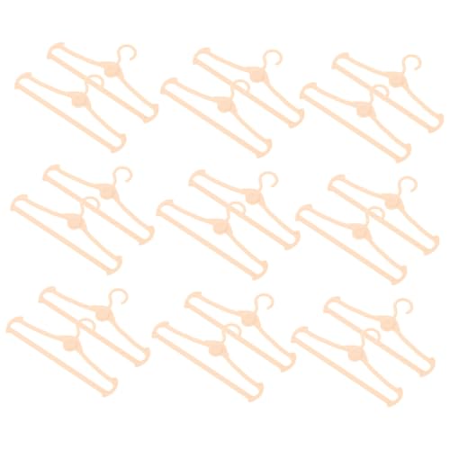 JUMPLAWN 60 Stück Mini -Kleiderbügelspielzeug Miniaturbügel kleine Kleiderbügel aufhängen Mini-Hausaufhänger Mini-Kleiderbügel zarte kleine Kleiderbügel Plastik Yellow von JUMPLAWN