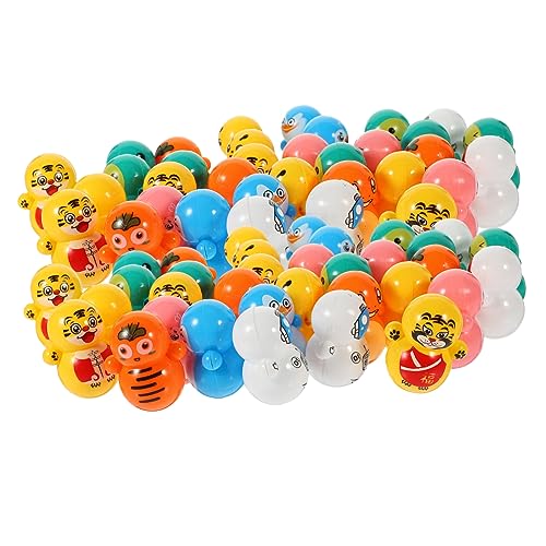 JUMPLAWN 60Stücke Mini Tier Tumbler Wackelnde Figuren Für Zufällige Farben Partygeschenk Oder Mitgebsel Für Geburtstagsfeiern Tischtier Dekoration von JUMPLAWN
