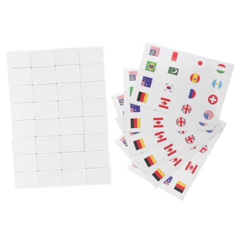 JUMPLAWN 65 Stück Teiliges Mahjong Spiel mit Flaggenmuster Langlebige Kunststofffliesen Vereinfachtes Familienspiel für Erwachsene für Reisen Familienabende und Entspannte Runden von JUMPLAWN