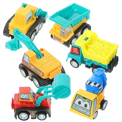 JUMPLAWN 6St puppenwagen kinderspielzeug Auto - -Transporter Spielzeugauto Set Auto Set Bauauto Kinderautospielzeug Plastik Blue von JUMPLAWN
