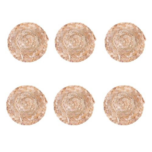 JUMPLAWN 6Stücke Mini Strohhut Handgefertigte Puppenhüte für DIY Bastelprojekte Breiter Krempe Langlebig für Puppen und Bären Deko JUMPLAWN 6Stücke Mini Strohhut Handgefertigte Puppenhüte für DIY Bastelprojekte Breiter Krempe Langlebig für Puppen und Bären Deko von JUMPLAWN