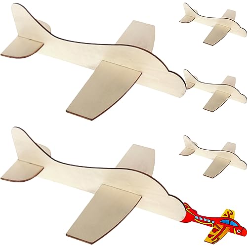 JUMPLAWN 6Stücke Teiliges Holzflugzeug Modellset zum Zusammenbauen und Bemalen DIY für Kreativität und Motorischen Fähigkeiten JUMPLAWN 6Stücke Teiliges Holzflugzeug Modellset zum Zusammenbauen und Bemalen DIY für Kreativität und Motorischen Fähigkeiten von JUMPLAWN