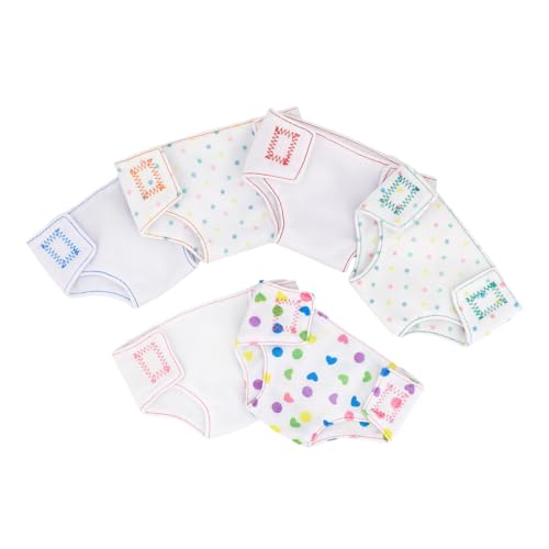 JUMPLAWN 6Stücke Teiliges Puppenwindel für Puppen Verstellbares Design Waschbar Langlebig für Rollenspiele Puppenzubehör für Kleine von JUMPLAWN