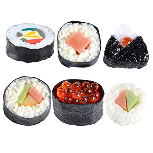 JUMPLAWN 6Stücke Teiliges Realistisches Sushi Modell Künstliche Lebensmittel Requisiten Für Fotografie Und Deko Japanisches Sushi Design Mit Verschiedenen Variationen Fischrogen JUMPLAWN 6Stücke Teiliges Realistisches Sushi Modell Künstliche Lebensmittel Requisiten Für Fotografie Und Deko Japanisches Sushi Design Mit Verschiedenen Variationen Fischrogen von JUMPLAWN