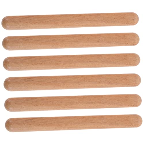 JUMPLAWN 6Stücke Teiliges Rhythmus Stöcke aus Holz Musikinstrument für Kleinkinder Kreativität und Rhythmusfähigkeiten für Musikalische Aktivitäten von JUMPLAWN