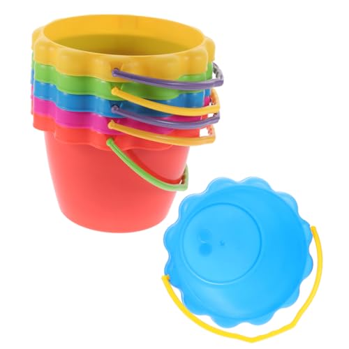 JUMPLAWN 6Stücke Teiliges Sandspielzeug Robuste Strand Eimer und Schaufeln für Langlebiges Kunststoffmaterial für Strand und Wasserspiele Sommer von JUMPLAWN