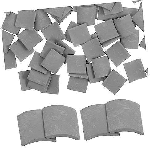 JUMPLAWN 70Stücke Mini Dachziegel Mikro Landschaftsdekor für Modellbau und Szenen für Sandtisch Architekturprojekte und Themenpartys von JUMPLAWN