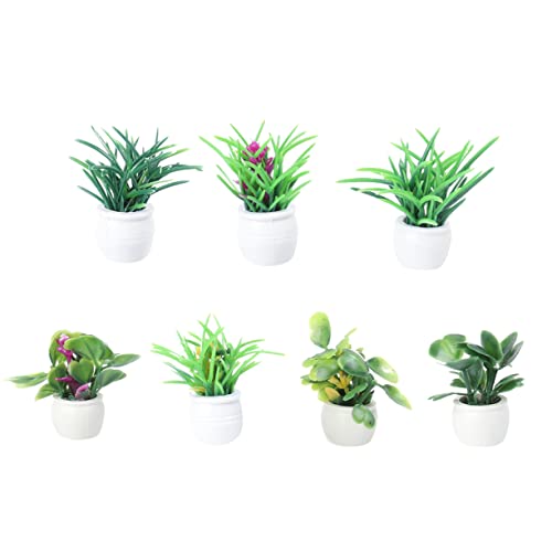 JUMPLAWN 7Stücke Topf Blumen Dekorationen Künstliche Topfpflanzen für Szenen Bonsai Pflanzen für Puppenhaus Fensterbank und Kreative Wohnraumgestaltung JUMPLAWN 7Stücke Topf Blumen Dekorationen Künstliche Topfpflanzen für Szenen Bonsai Pflanzen für Puppenhaus Fensterbank und Kreative Wohnraumgestaltung von JUMPLAWN