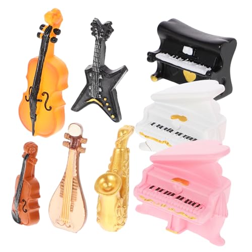 JUMPLAWN 8stücke Teiliges Miniatur Musikinstrumente Dekorative Miniaturinstrumente Für Puppenhäuser Mikro-landschaften Fotorequisiten Und Tischdekoration Realistische Details Und JUMPLAWN 8stücke Teiliges Miniatur Musikinstrumente Dekorative Miniaturinstrumente Für Puppenhäuser Mikro-landschaften Fotorequisiten Und Tischdekoration Realistische Details Und von JUMPLAWN