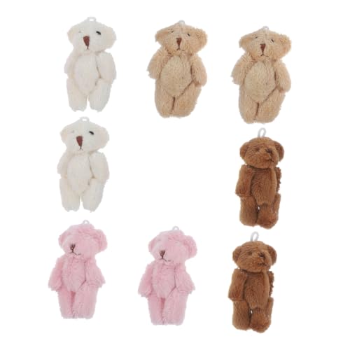 JUMPLAWN 8 Stück Mini Plüschbären Kuscheltiere für Shower Diy Schlüsselanhänger Party Mitgebsel Weiche von JUMPLAWN