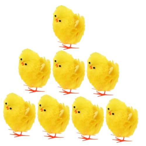 JUMPLAWN Niedliche Kuscheltiere Für Ostern 8 Stück Mini-küken Hühnerspielzeug Osterdekoration Heimgeschenk Für Jungen Und Mädchen von JUMPLAWN