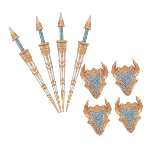 JUMPLAWN 8St Mini -Waffenbausteine Kinderaccessoires römisches Mittelalter Zubehör Baukasten Ritter Mini -Soldaten Model Ritter Actionfiguren Plastik von JUMPLAWN