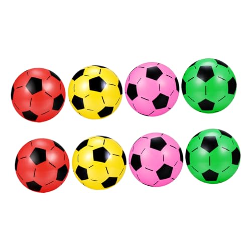 JUMPLAWN 8Stücke Aufblasbare Fußballkugeln für Bunte Fußballspielzeuge für Outdoor Aktivitäten Langlebig und Bruchfest für Kreative Spiele und Sportliche Bildung von JUMPLAWN