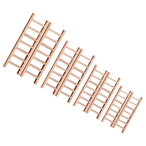 JUMPLAWN 8Stücke Miniatur Holzleitern für Puppenhaus Mikro Landschaft DIY Dekoration Lebensechte Mini Möbel für Kreative Gestaltung und Gartenornamente von JUMPLAWN