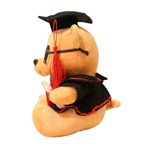 JUMPLAWN Abschlussbär Plüschspielzeug mit Doktorhut Niedliche Geschenkidee für Graduierungsfeiern Handwerkskunst Dekoration für Zuhause und Feiertage von JUMPLAWN