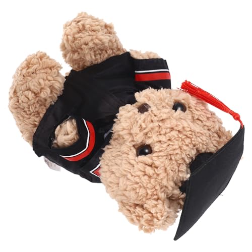 JUMPLAWN Abschlussplüschbär mit Doktorhut zur Graduierung Weiches Kuscheltier aus Dekorative Abschlussfeier Deko Roter Plüschbär für Erinnerungen JUMPLAWN Abschlussplüschbär mit Doktorhut zur Graduierung Weiches Kuscheltier aus Dekorative Abschlussfeier Deko Roter Plüschbär für Erinnerungen von JUMPLAWN