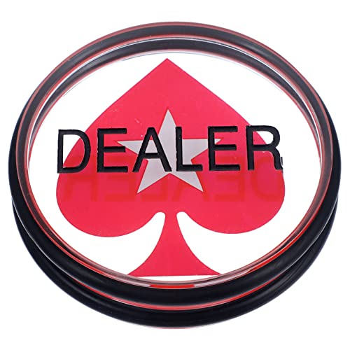 JUMPLAWN 1stück Poker Chip Dealer Button Prop Acryl Dealer Chip Für Poker-abende Party Supplies Und Spiele Beidseitig Bedruckt Für Pokerliebhaber Und Spielvergnügen von JUMPLAWN