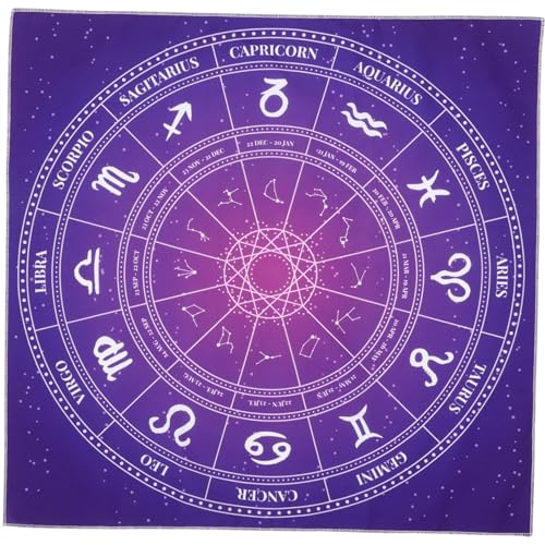 JUMPLAWN Astrologie Tischdecke Tarot Altar rutschfeste Langlebige Tischmatte für Wahrsagerei und Brettspiele Mystisches Design aus Sicherem Material von JUMPLAWN