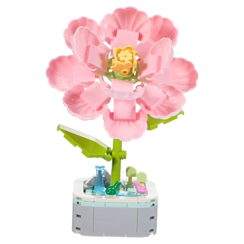 JUMPLAWN Bausteintopf Blumen Pflanzen Mädchen Bausteine Bausteinspiel Blöcke Für Kleinkinder Bauprojekt Für Blumenbauspielzeug Blumenstapelspielzeug Kunststoff von JUMPLAWN