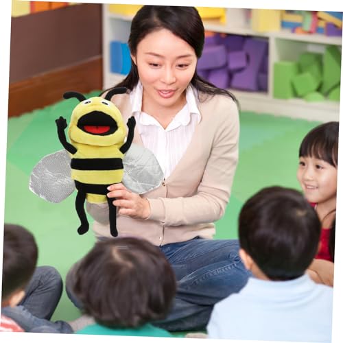 JUMPLAWN Biene Handpuppe Bienenhandpuppen Puppenspielzeug Tierische Fingerpuppe Marionette Handpuppe Mit Bienen Kinderpuppe Puppen Süß Kleine Handpuppe Puppen Für Süße Puppen Plüsch von JUMPLAWN