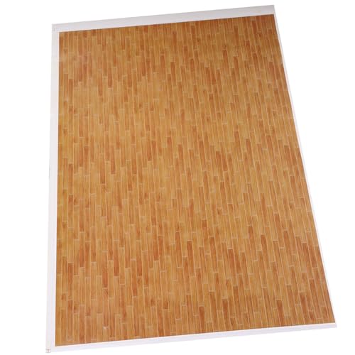 JUMPLAWN Blatt Simulierte Möbel Tapete Miniatur-dielendekoration Simulation Mini-bodenbelag Mini-bodendekorationen Dielen Für Minihäuser Miniatur-puppenhauszubehör Papier von JUMPLAWN