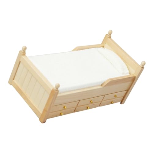 JUMPLAWN Dollhouse Möbel Holz Miniatur Schlafzimmer Einrichtung Puppenhaus Ornamente Puppenhaus Zubehör JUMPLAWN Dollhouse Möbel Holz Miniatur Schlafzimmer Einrichtung Puppenhaus Ornamente Puppenhaus Zubehör von JUMPLAWN