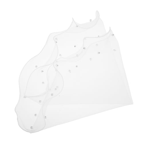 JUMPLAWN Eleganter Puppenhochzeits Schleier mit Perlenverzierungen Haarzubehör für DIY Hochzeitsfeiern und Besondere Anlässe Charmantes Puppen Accessoire von JUMPLAWN