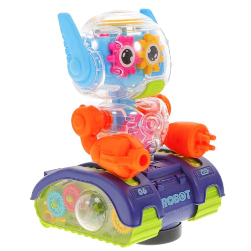 JUMPLAWN Elektrischer Transparenter Gangroboter Mit Musik Und Lichtern Interaktives Für Zufällige Farbe Fördert Die Kreativität Und Verständnis Für Technik von JUMPLAWN