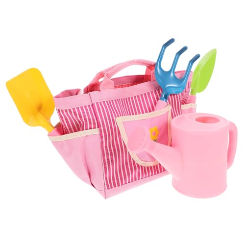 JUMPLAWN Gartenwerkzeug Set Teilig Inklusive Bewässerungskessel Handschaufel Rechen Und Aufbewahrungstasche Ideales Gartenspielzeug Für Jungen Und Mädchen Farbenfrohes Design von JUMPLAWN