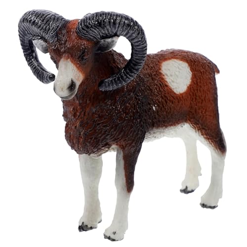 JUMPLAWN Gefälschtes Tiermodell, Realistisches Mufflon-Modell, Dekorative Mufflon-Statue, Foto-Requisite von JUMPLAWN
