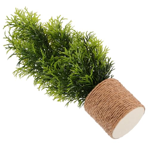 JUMPLAWN Mini Bonsai Kunstpflanze Im Topf Dekorative Pflanze Für Puppenhaus Feengarten Und Mini-gärten Aus Klein Und Filigran Zubehör Für Rollenspiele Und Kreative Dekoideen von JUMPLAWN