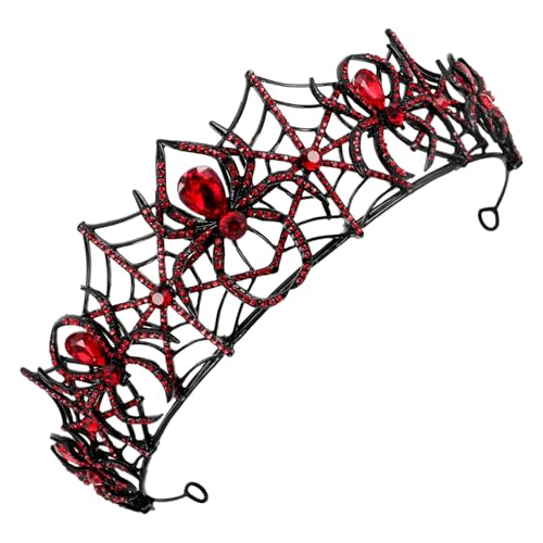 JUMPLAWN Halloween Krone Mit Spinnennetz Gothic Krone Kopfbedeckung Schwarzes Diadem Mit Strasssteinen Aus Legierung Geburtstags Tiara Für Party Cosplay Und Kostüm JUMPLAWN Halloween Krone Mit Spinnennetz Gothic Krone Kopfbedeckung Schwarzes Diadem Mit Strasssteinen Aus Legierung Geburtstags Tiara Für Party Cosplay Und Kostüm von JUMPLAWN