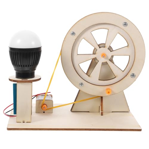 JUMPLAWN Handkurbelgenerator für Tragbarer DIY Stromgenerator für Wissenschaftliche Experimente Kreatives Lernspielzeug für Jungs und Mädchen Glühbirne von JUMPLAWN