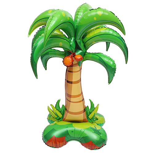 JUMPLAWN Hawaii Palm Tree Folienballon Aluminiumfolie Partydeko für Fotoshootings und Festliche Anlässe Wiederverwendbar für Hochzeiten und Kindergeburtstage von JUMPLAWN