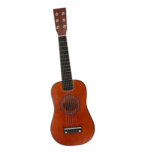 JUMPLAWN Holz Gitarrenspielzeug für Musikinstrument für Anfänger Musikalischen Fähigkeiten mit Verstellbaren Saiten und Ergonomischem Griff Perfektes von JUMPLAWN