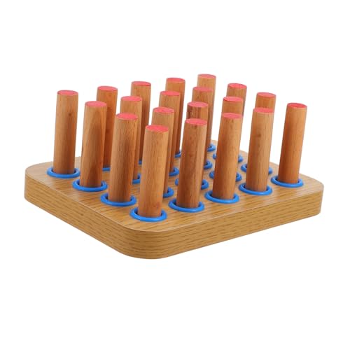 JUMPLAWN Holzstecktafel für Fingerfertigkeit Handrehabilitation mit 20 Stiften Hand Augen Koordination Einfach zu Bedienen für Zentren und Krankenhäuser von JUMPLAWN