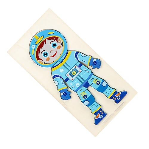 JUMPLAWN Holz Puzzle Astronaut Für Montessori Lernspielzeug Kreativität Und Motorik Für Jungen Und Jahren von JUMPLAWN