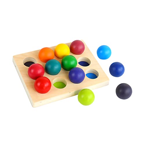 JUMPLAWN Holz Regenbogen Sortierbrett Für Frühkindliches Lernspielzeug Zur Farb Und Formenerkennung Fördert Die Motorischen Fähigkeiten Sensorische Wahrnehmung JUMPLAWN Holz Regenbogen Sortierbrett Für Frühkindliches Lernspielzeug Zur Farb Und Formenerkennung Fördert Die Motorischen Fähigkeiten Sensorische Wahrnehmung von JUMPLAWN
