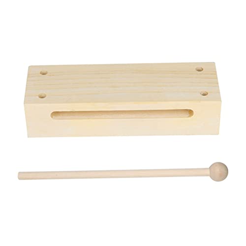 JUMPLAWN Holz Schlagblock Dual Tone Musikinstrument für Rhythmusspielzeug Kreativität und Hand Augen Koordination für Musikunterricht und Theateraufführungen von JUMPLAWN