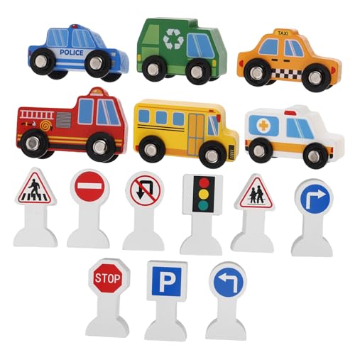 JUMPLAWN Holzspielzeugautos Mit Verkehrsschildern Kognitive Spielzeuge Für Verkehrszeichen Inklusive Ideales Autospielzeug Für Jungen Und Mädchen Fördert Die Motorischen JUMPLAWN Holzspielzeugautos Mit Verkehrsschildern Kognitive Spielzeuge Für Verkehrszeichen Inklusive Ideales Autospielzeug Für Jungen Und Mädchen Fördert Die Motorischen von JUMPLAWN
