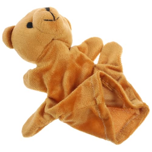 JUMPLAWN Interaktive Plüsch Handpuppe Bär Pädagogisches für Monate Fördert Kreativität und Kommunikation Weiche Fingerpuppe für Geschichtenerzählen von JUMPLAWN