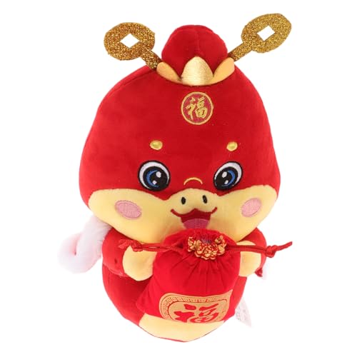 JUMPLAWN Jahr der Schlange Plüschtier Süßes Stofftier für Chinesische Cartoon Anhänger Dekorative Puppe als Glücksbringer und Sammlerstück für Zuhause und Feiern von JUMPLAWN