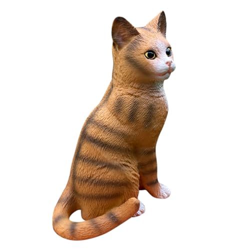 JUMPLAWN Katzenfigurine aus Realistisches Kätzchen Modell für Pädagogisches Fantasie und Intelligenz Desktop Dekoration für von JUMPLAWN